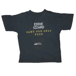 5/$25 Vintage 2002 Eddie Izzard‎ European Circle Tour Black T-shirt Size Large